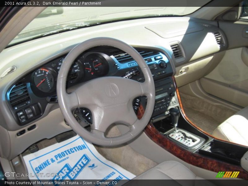 Dark Emerald Pearl / Parchment 2001 Acura CL 3.2