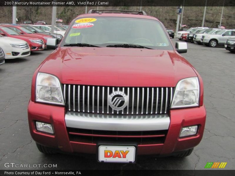 Vivid Red / Camel 2007 Mercury Mountaineer Premier AWD