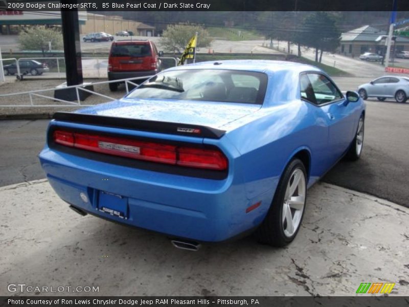 B5 Blue Pearl Coat / Dark Slate Gray 2009 Dodge Challenger SRT8