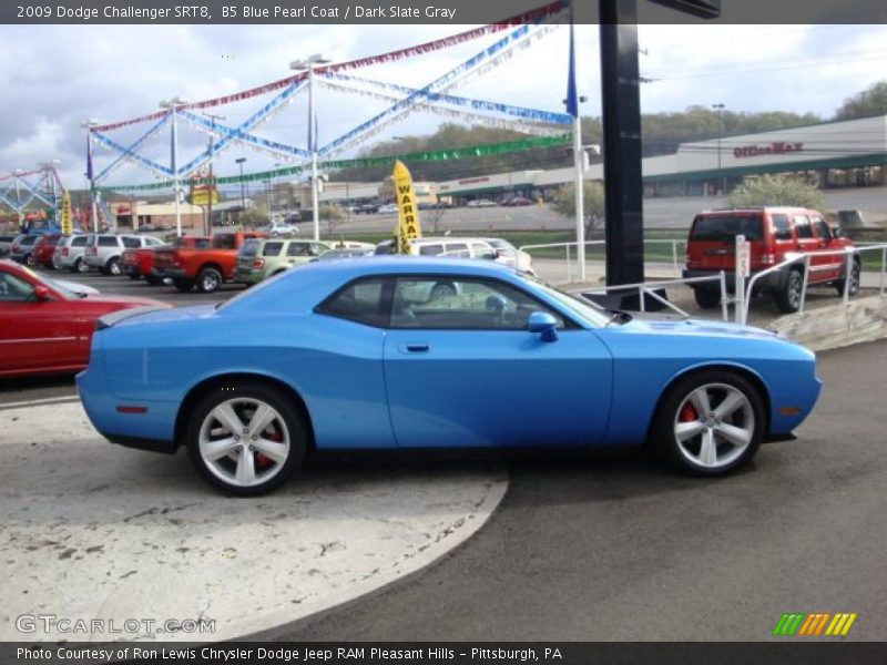 B5 Blue Pearl Coat / Dark Slate Gray 2009 Dodge Challenger SRT8