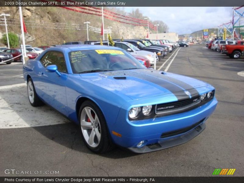 B5 Blue Pearl Coat / Dark Slate Gray 2009 Dodge Challenger SRT8