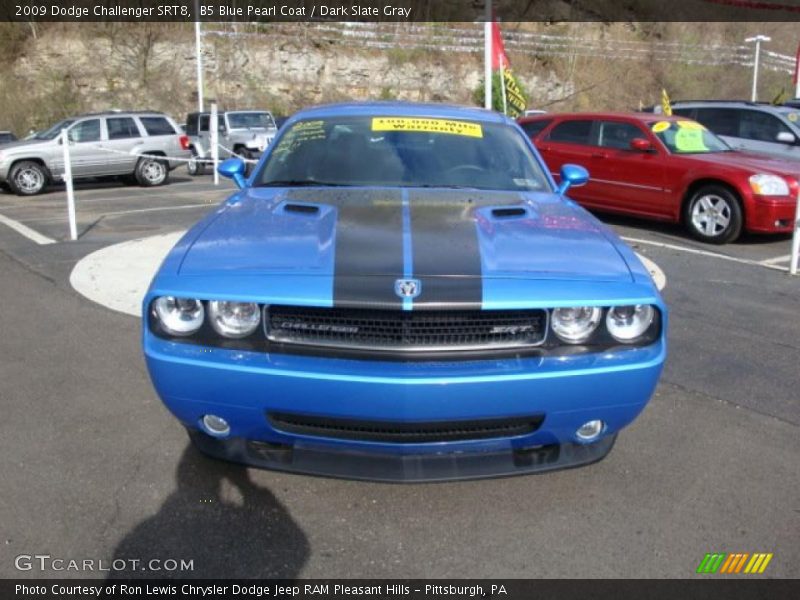 B5 Blue Pearl Coat / Dark Slate Gray 2009 Dodge Challenger SRT8