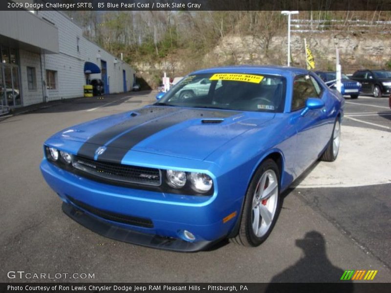 B5 Blue Pearl Coat / Dark Slate Gray 2009 Dodge Challenger SRT8