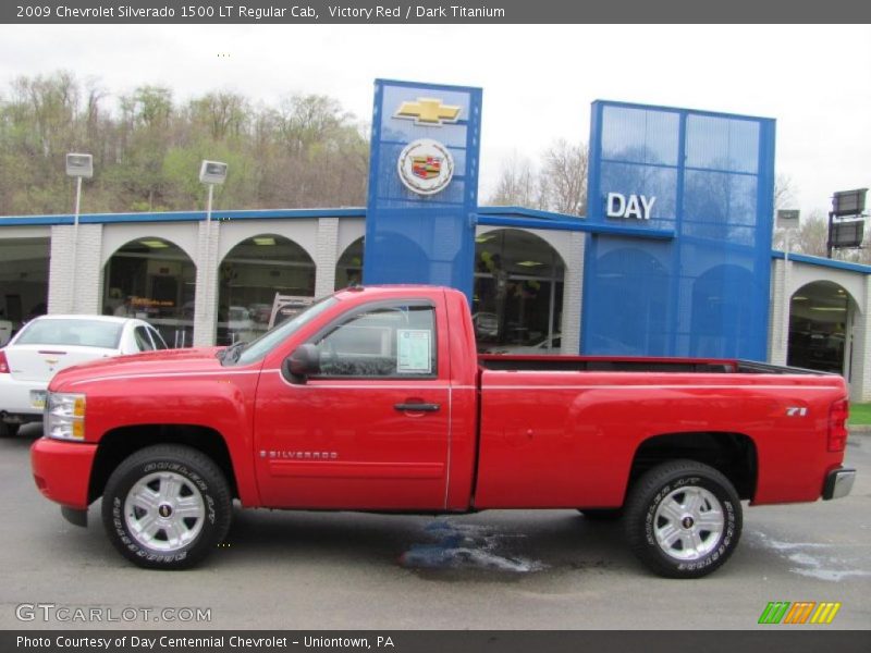 Victory Red / Dark Titanium 2009 Chevrolet Silverado 1500 LT Regular Cab