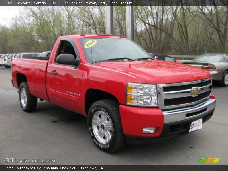Victory Red / Dark Titanium 2009 Chevrolet Silverado 1500 LT Regular Cab