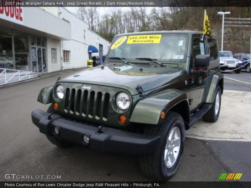 Jeep Green Metallic / Dark Khaki/Medium Khaki 2007 Jeep Wrangler Sahara 4x4
