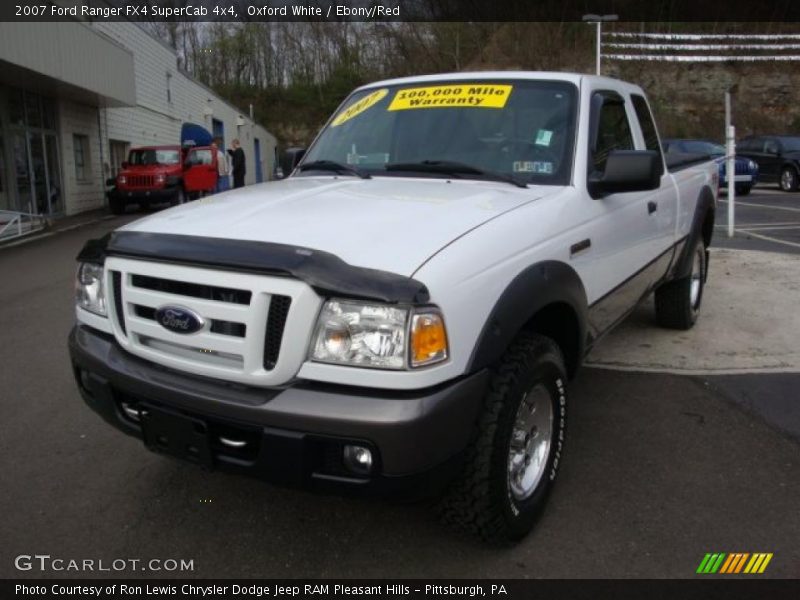 Oxford White / Ebony/Red 2007 Ford Ranger FX4 SuperCab 4x4