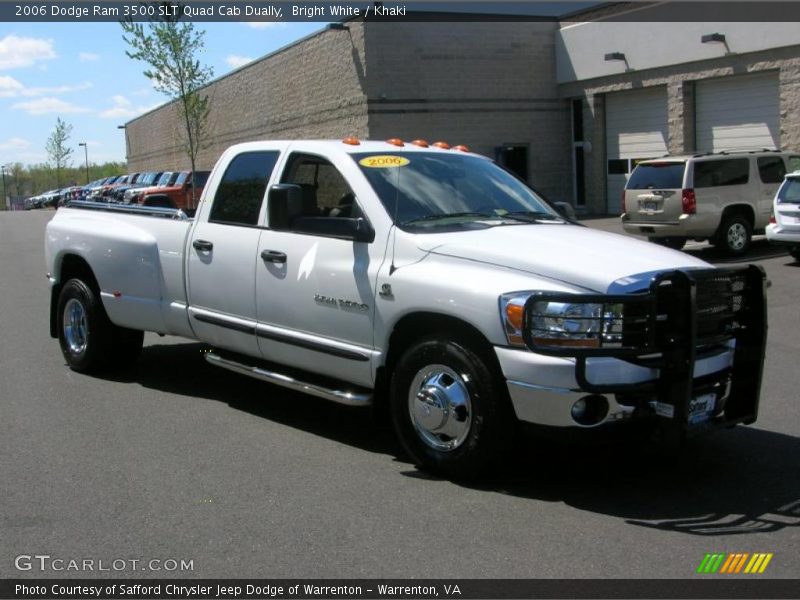 Bright White / Khaki 2006 Dodge Ram 3500 SLT Quad Cab Dually