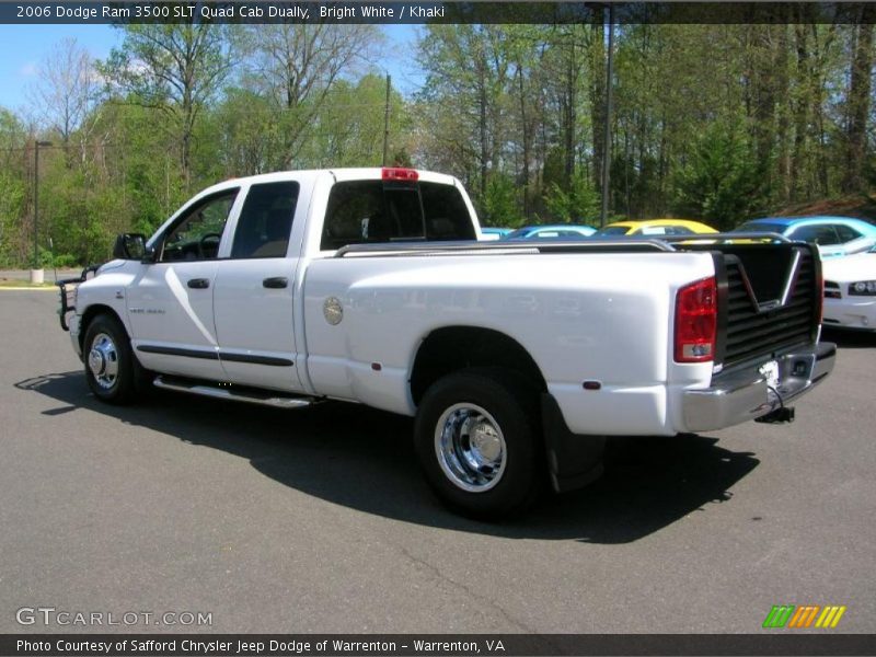 Bright White / Khaki 2006 Dodge Ram 3500 SLT Quad Cab Dually