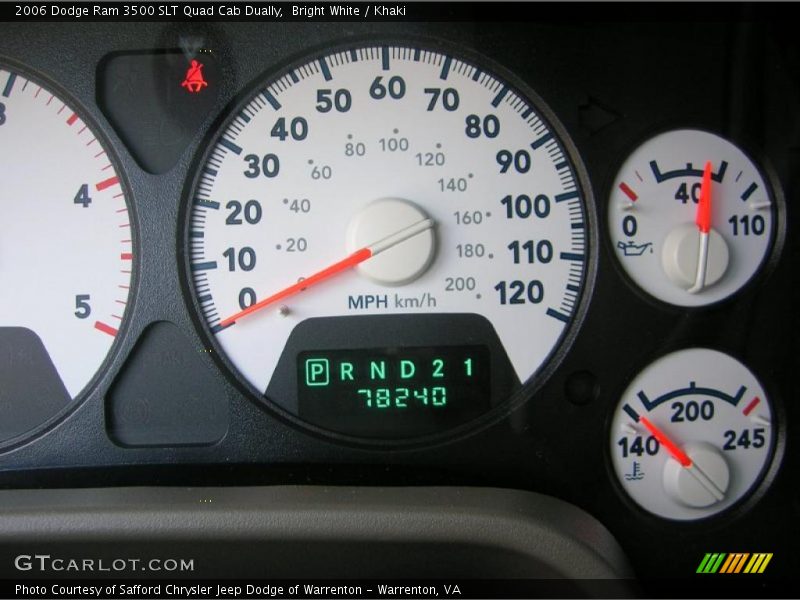 Bright White / Khaki 2006 Dodge Ram 3500 SLT Quad Cab Dually