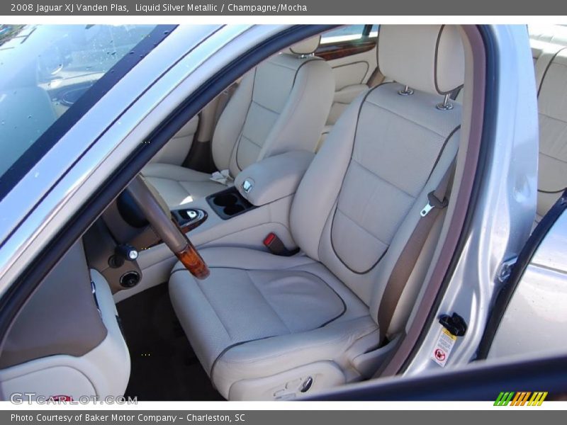 Liquid Silver Metallic / Champagne/Mocha 2008 Jaguar XJ Vanden Plas