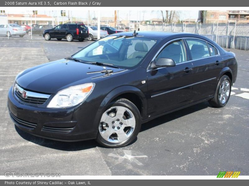Carbon Flash Black / Gray 2008 Saturn Aura XE 3.5