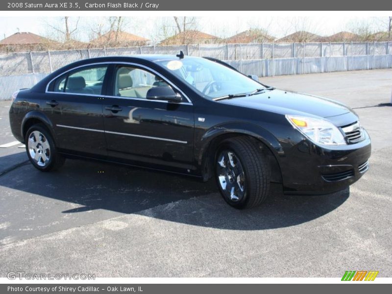 Carbon Flash Black / Gray 2008 Saturn Aura XE 3.5