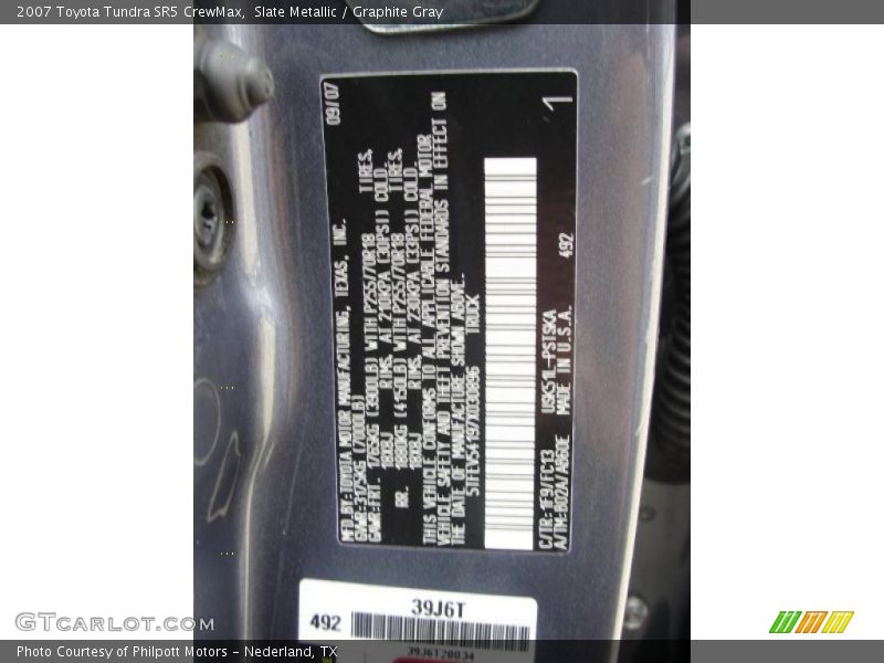 Slate Metallic / Graphite Gray 2007 Toyota Tundra SR5 CrewMax