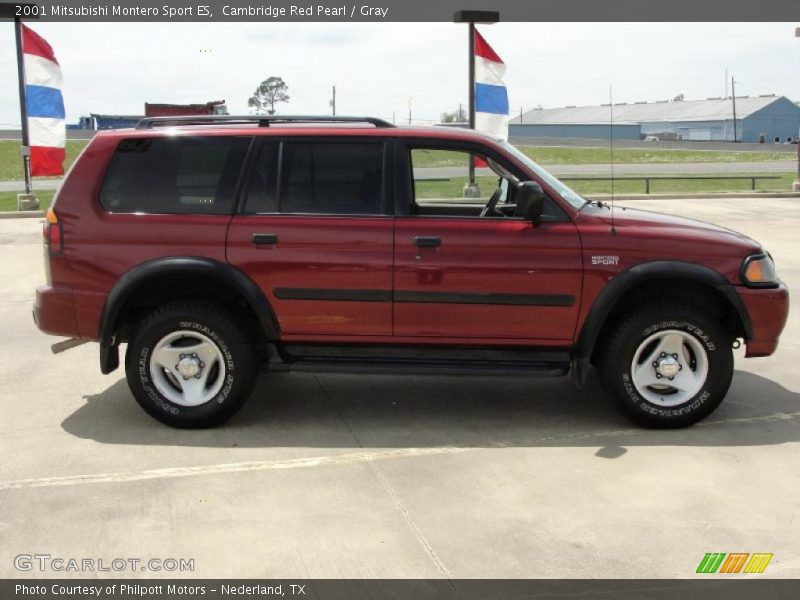Cambridge Red Pearl / Gray 2001 Mitsubishi Montero Sport ES