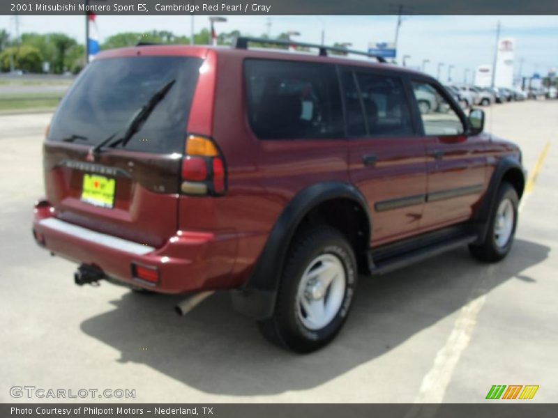 Cambridge Red Pearl / Gray 2001 Mitsubishi Montero Sport ES