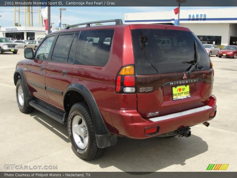 Cambridge Red Pearl / Gray 2001 Mitsubishi Montero Sport ES