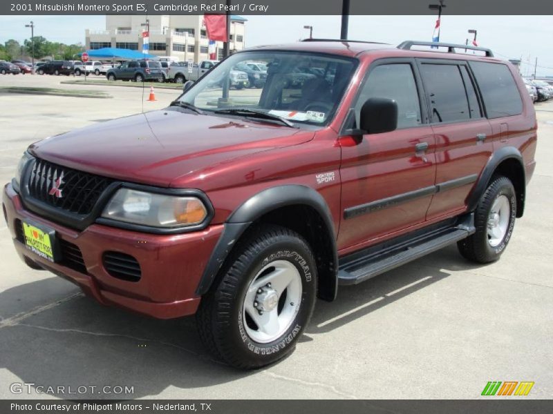 Cambridge Red Pearl / Gray 2001 Mitsubishi Montero Sport ES