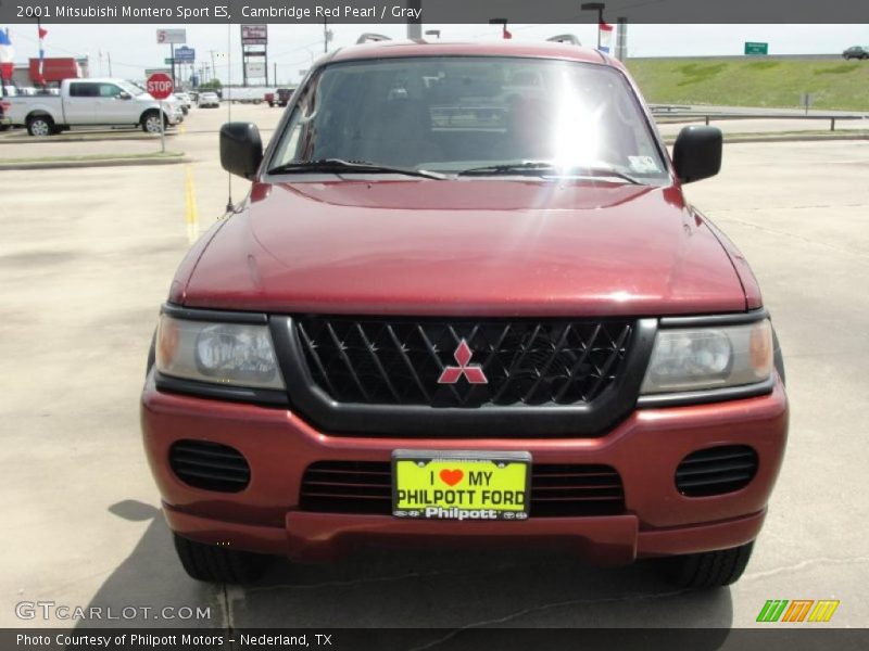 Cambridge Red Pearl / Gray 2001 Mitsubishi Montero Sport ES