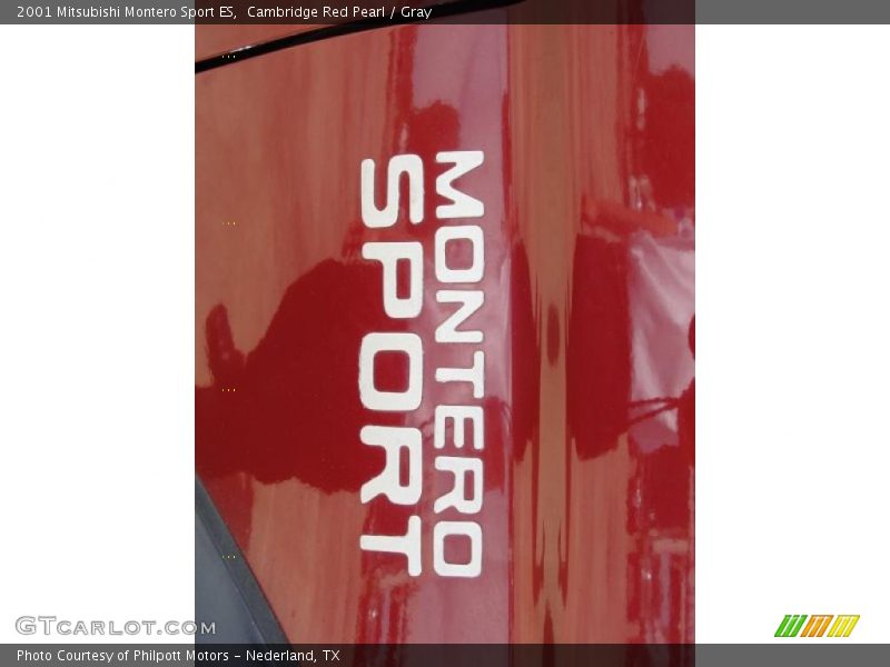 Cambridge Red Pearl / Gray 2001 Mitsubishi Montero Sport ES