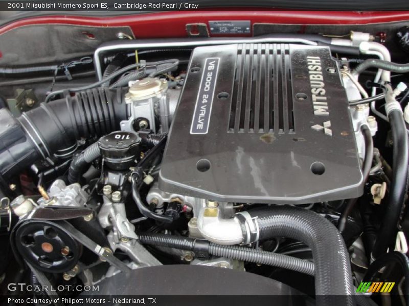Cambridge Red Pearl / Gray 2001 Mitsubishi Montero Sport ES