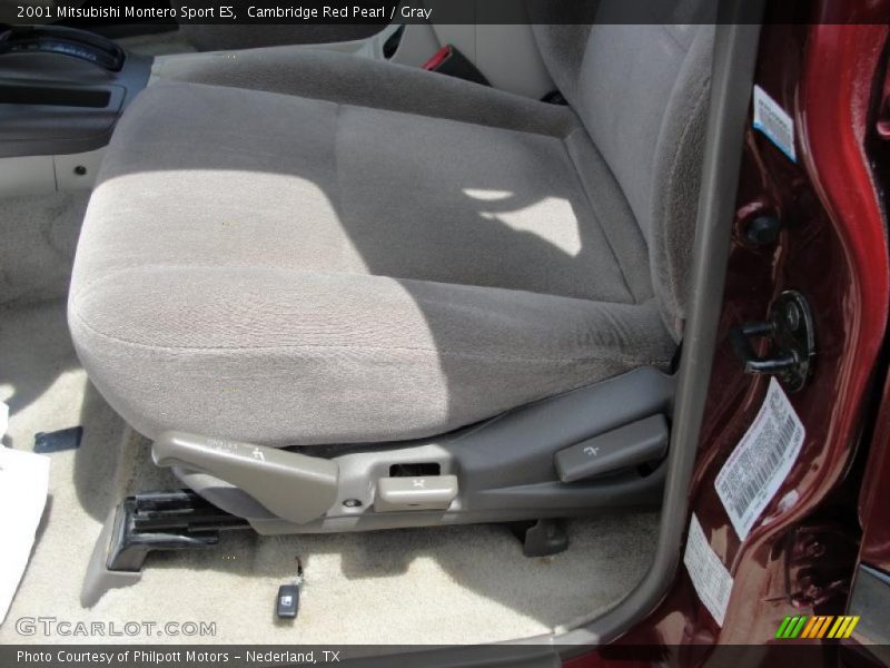 Cambridge Red Pearl / Gray 2001 Mitsubishi Montero Sport ES