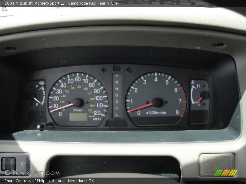 Cambridge Red Pearl / Gray 2001 Mitsubishi Montero Sport ES