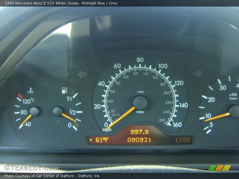 Midnight Blue / Grey 1999 Mercedes-Benz E 320 4Matic Sedan