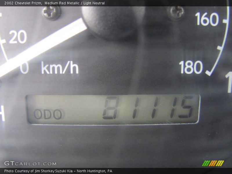 Medium Red Metallic / Light Neutral 2002 Chevrolet Prizm
