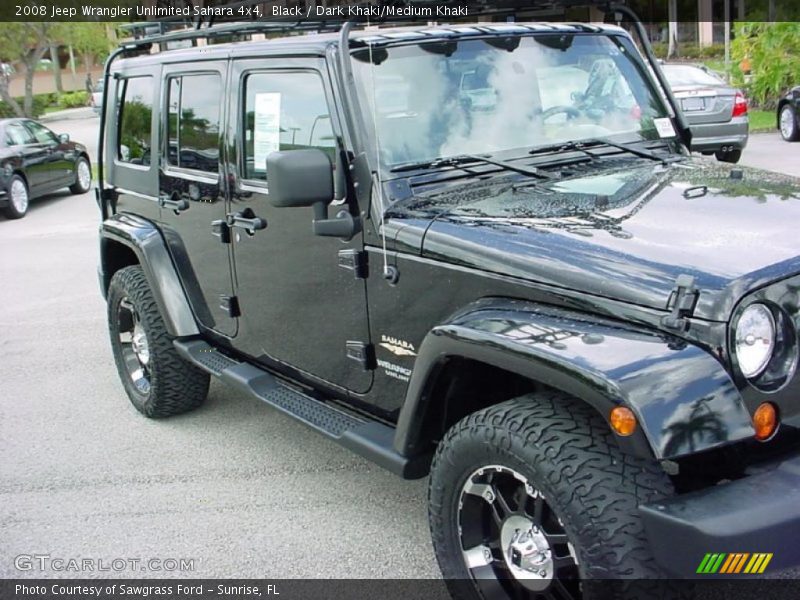 Black / Dark Khaki/Medium Khaki 2008 Jeep Wrangler Unlimited Sahara 4x4