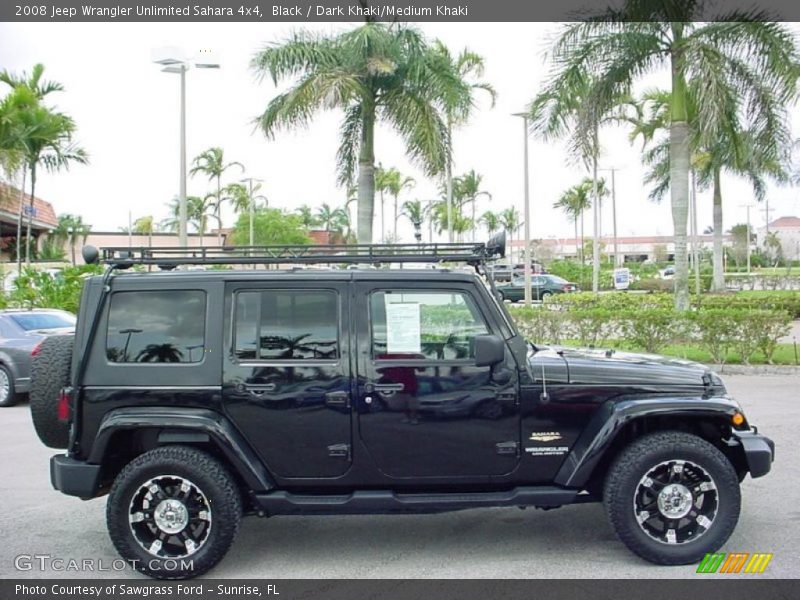 Black / Dark Khaki/Medium Khaki 2008 Jeep Wrangler Unlimited Sahara 4x4