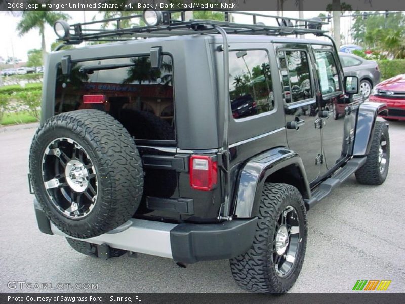 Black / Dark Khaki/Medium Khaki 2008 Jeep Wrangler Unlimited Sahara 4x4