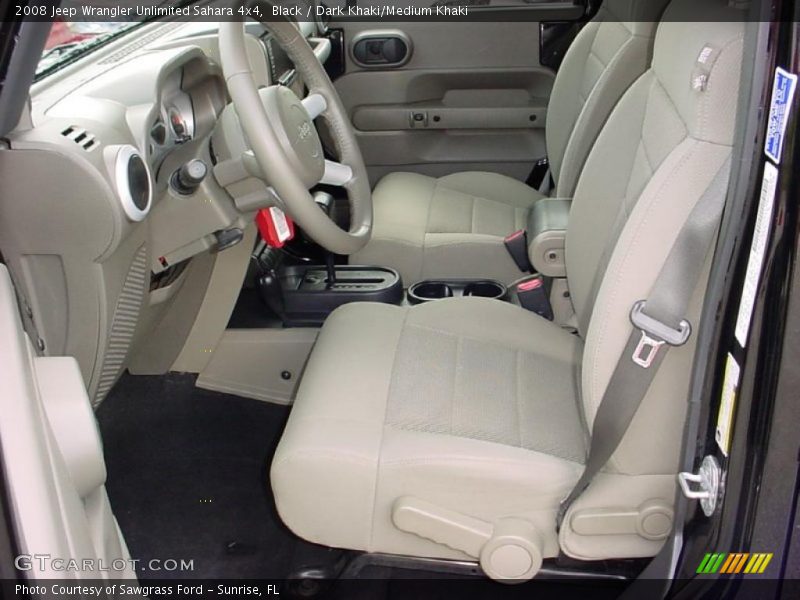 Black / Dark Khaki/Medium Khaki 2008 Jeep Wrangler Unlimited Sahara 4x4