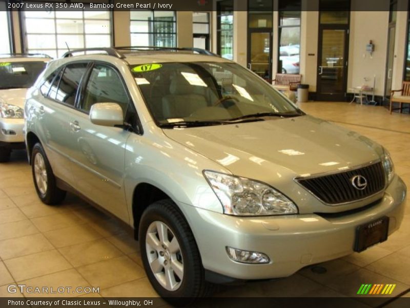 Bamboo Green Pearl / Ivory 2007 Lexus RX 350 AWD