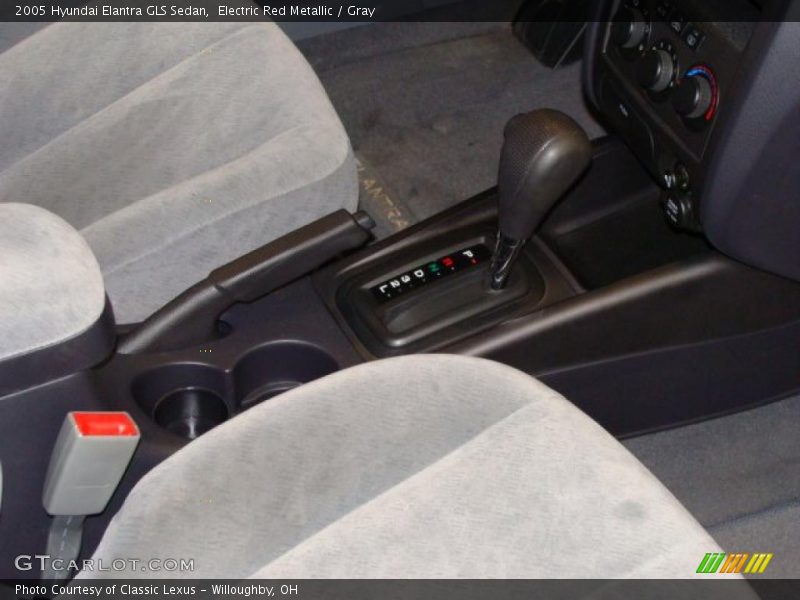 Electric Red Metallic / Gray 2005 Hyundai Elantra GLS Sedan