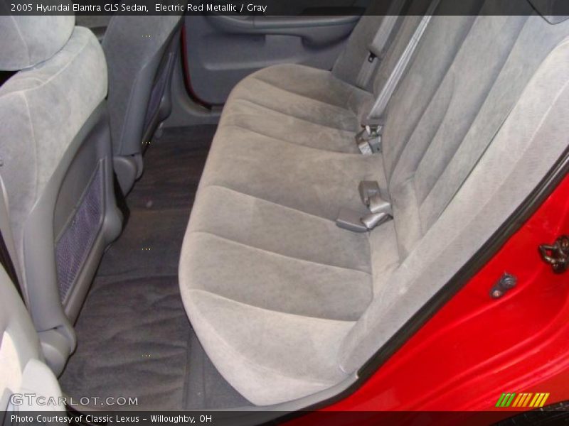 Electric Red Metallic / Gray 2005 Hyundai Elantra GLS Sedan