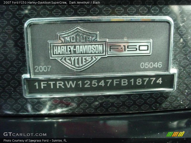 Dark Amethyst / Black 2007 Ford F150 Harley-Davidson SuperCrew