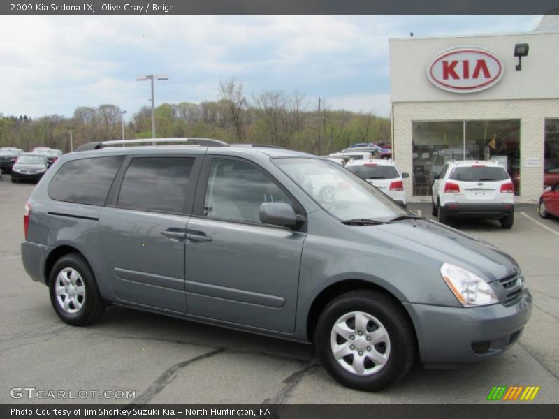 Olive Gray / Beige 2009 Kia Sedona LX