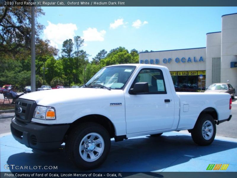 Oxford White / Medium Dark Flint 2010 Ford Ranger XL Regular Cab