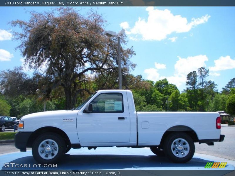 Oxford White / Medium Dark Flint 2010 Ford Ranger XL Regular Cab