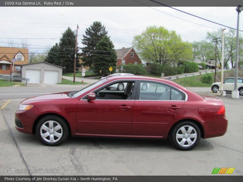 Ruby Red / Gray 2009 Kia Optima LX