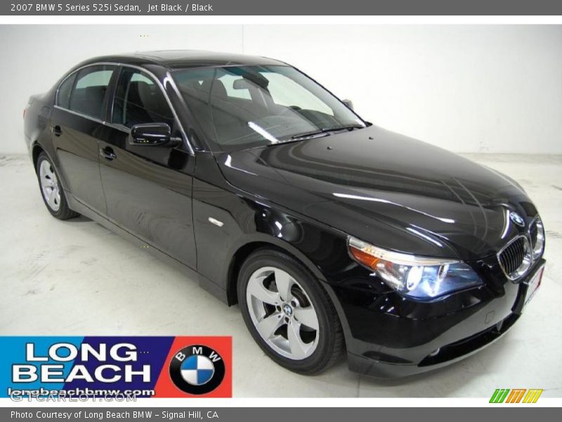 Jet Black / Black 2007 BMW 5 Series 525i Sedan