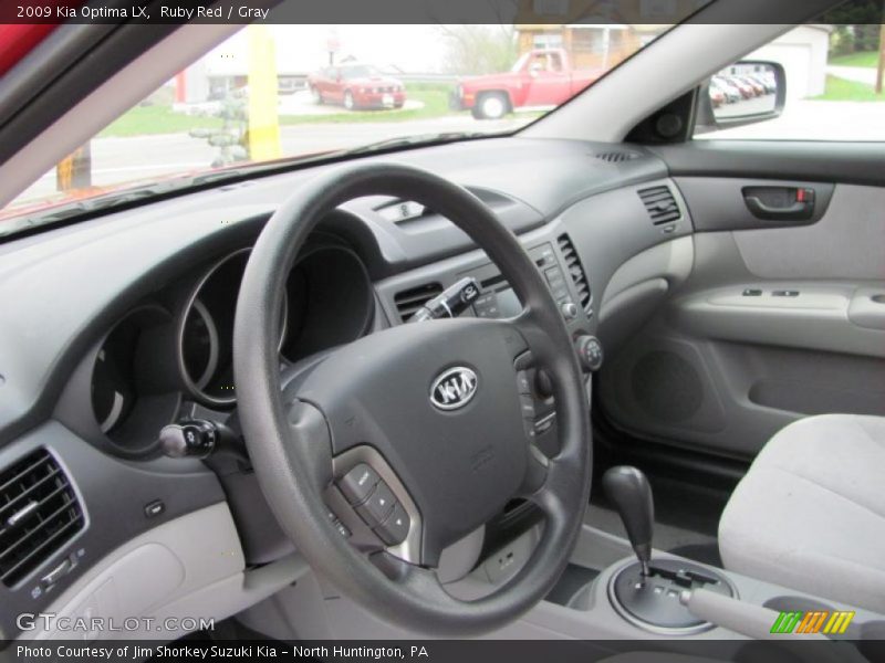 Ruby Red / Gray 2009 Kia Optima LX