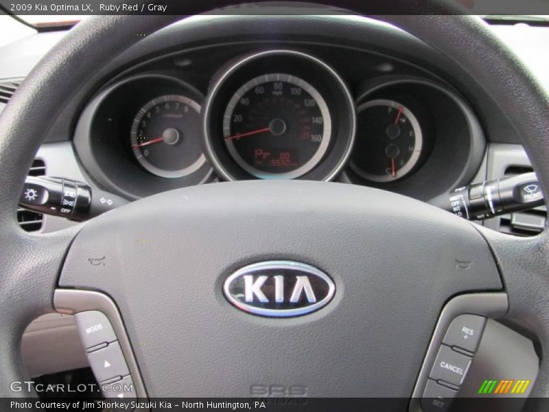 Ruby Red / Gray 2009 Kia Optima LX
