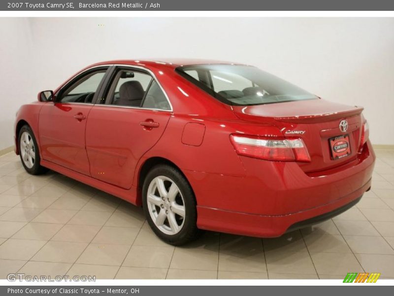 Barcelona Red Metallic / Ash 2007 Toyota Camry SE