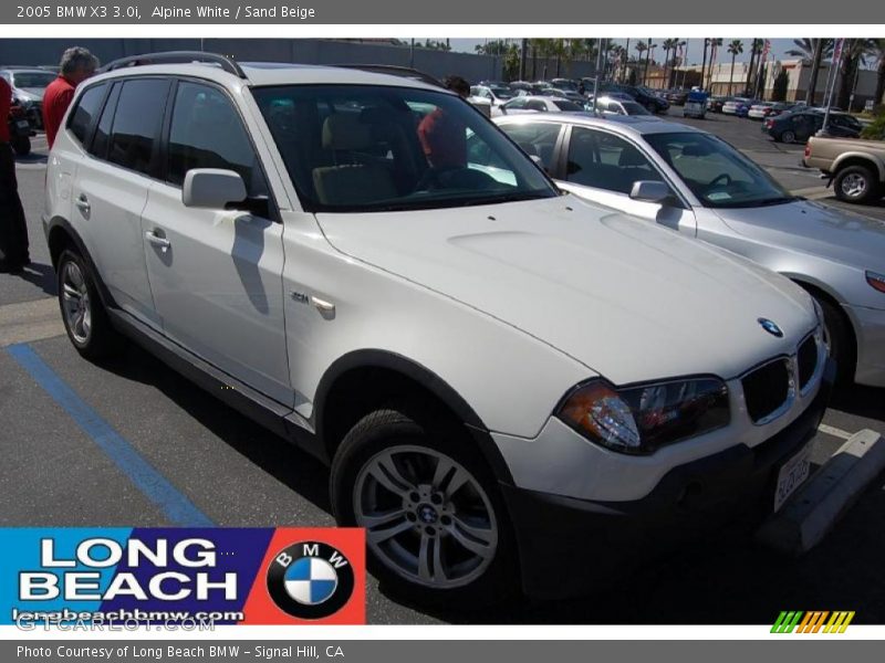 Alpine White / Sand Beige 2005 BMW X3 3.0i