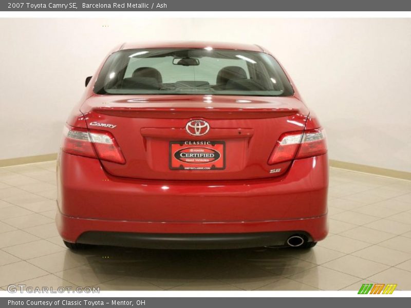 Barcelona Red Metallic / Ash 2007 Toyota Camry SE