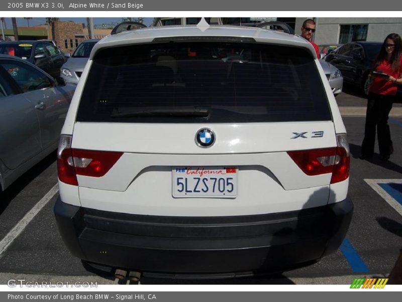 Alpine White / Sand Beige 2005 BMW X3 3.0i