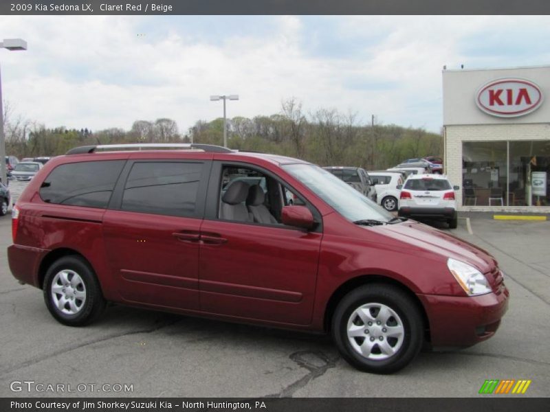 Claret Red / Beige 2009 Kia Sedona LX