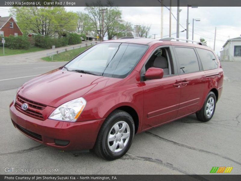 Claret Red / Beige 2009 Kia Sedona LX